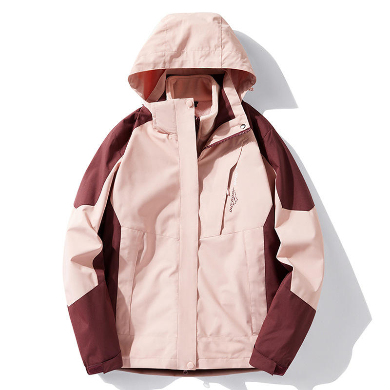 Custom Logo Women's Embroidered Outdoor Jacket Couple&#