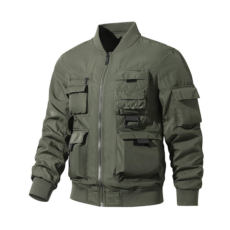 Men's Retro Baseball Suit Bomber Jacket Casual Winter C