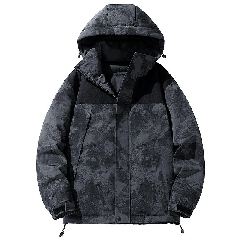 Winter Men's Windproof Parka Hooded Thickened Windwear 