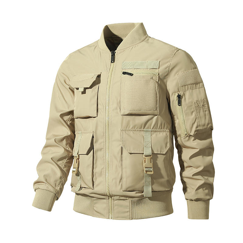 Men's American Retro Baseball Suit Bomber Jacket Multi-