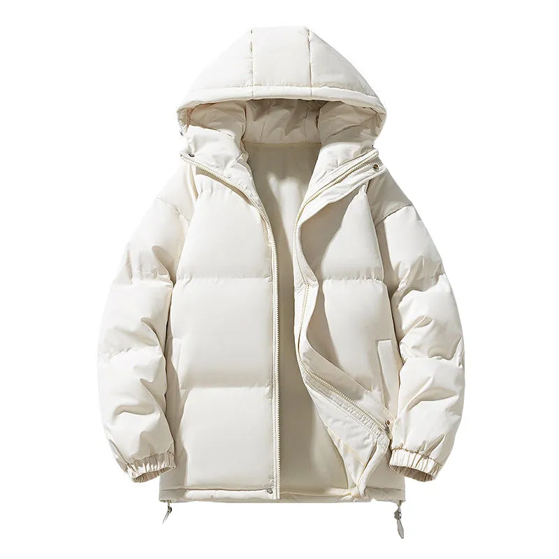 Men's Casual Winter Coat with Logo Brand New Loose Hood