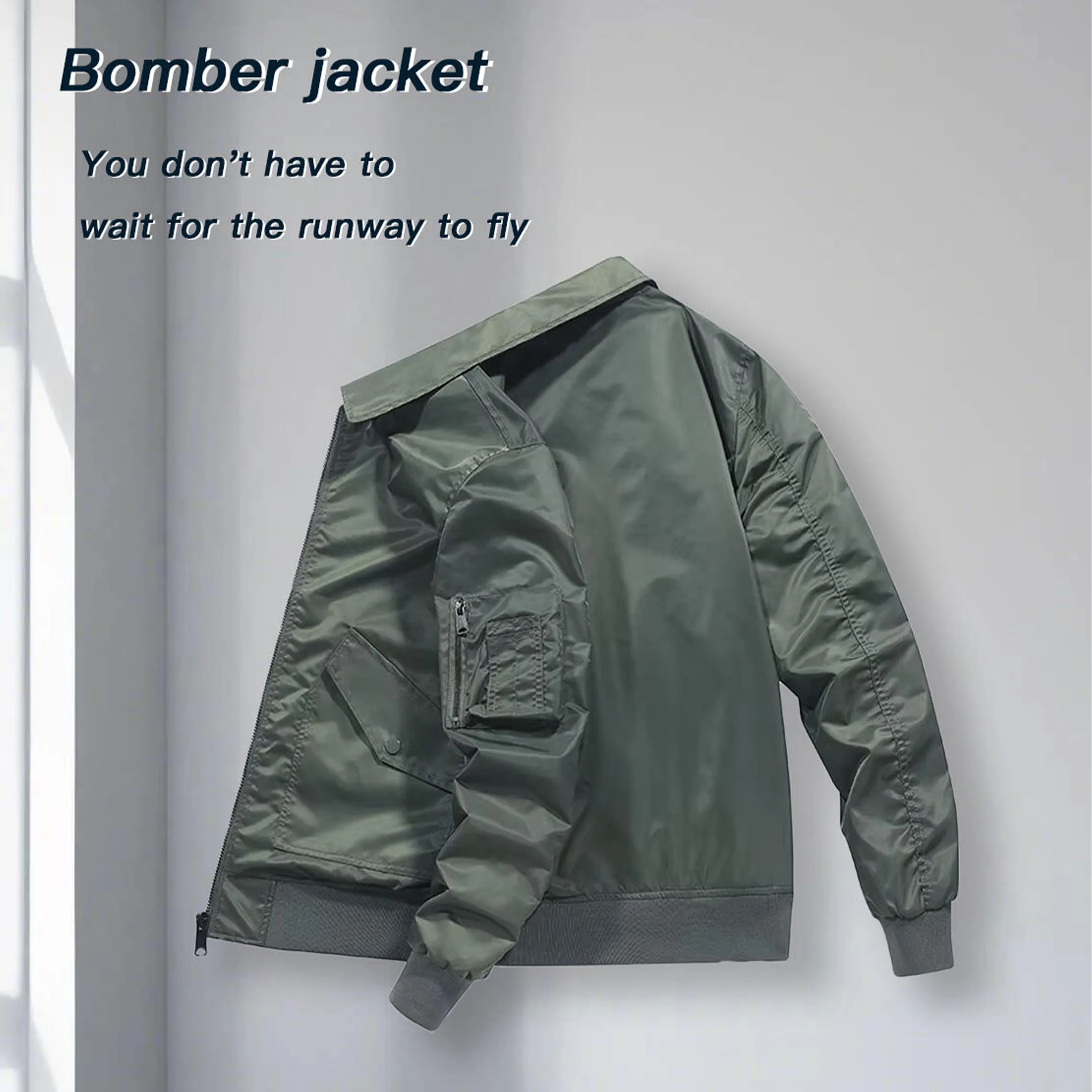 Custom Logo Men's Winter Warm Coat Bomber Jacket with S