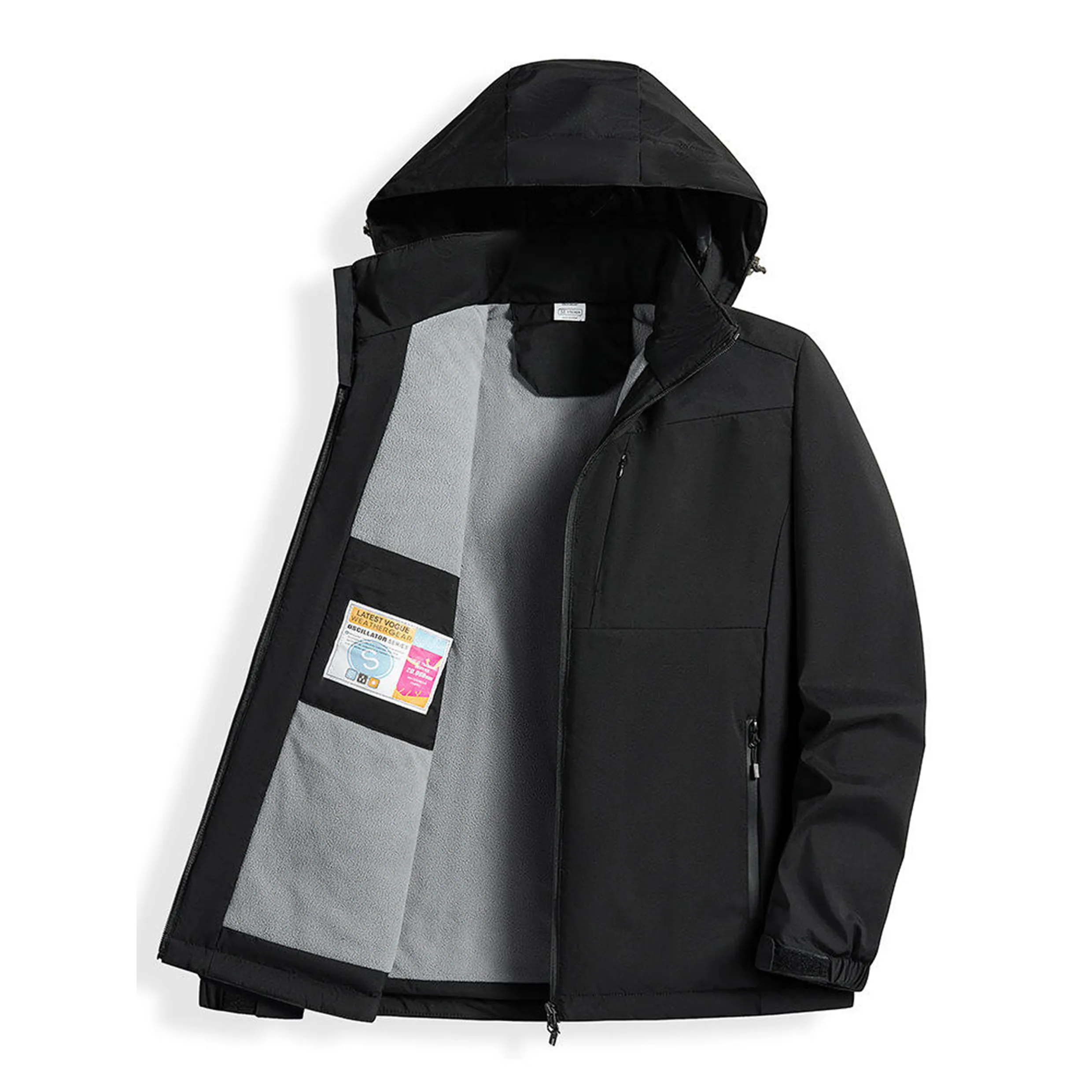 Autumn and Winter Windproof Hooded Jacket, Men's and Wo