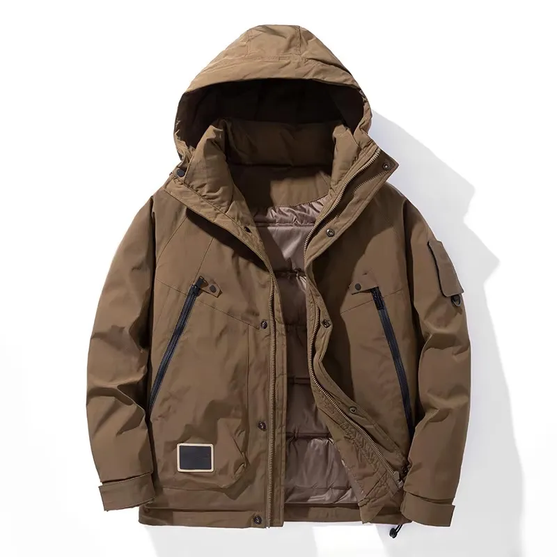 Winter New Men's XL Waterproof Hooded Bomber Jacket Sta
