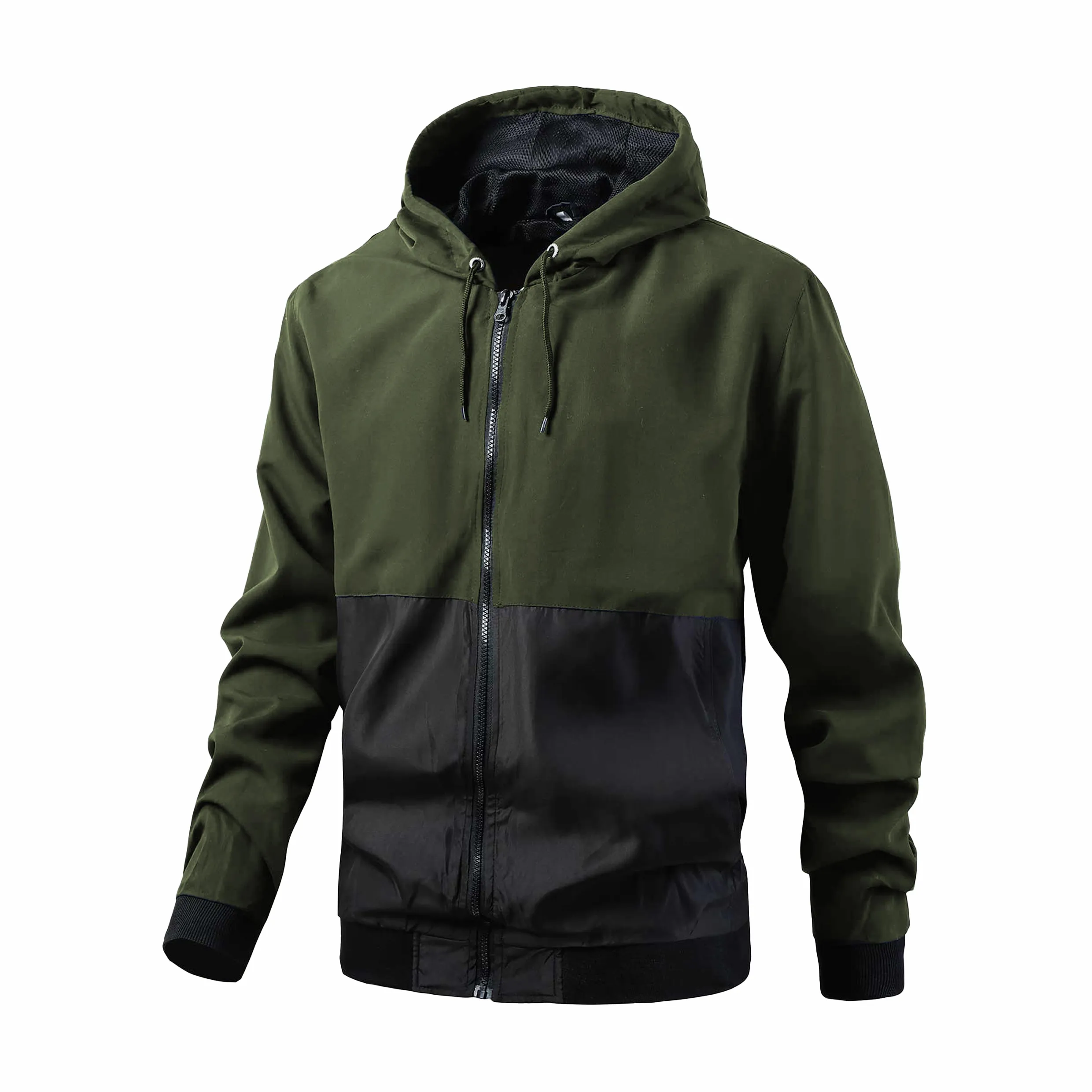 Custom Men's Casual Long Cardigan Zipper Thin Windproof