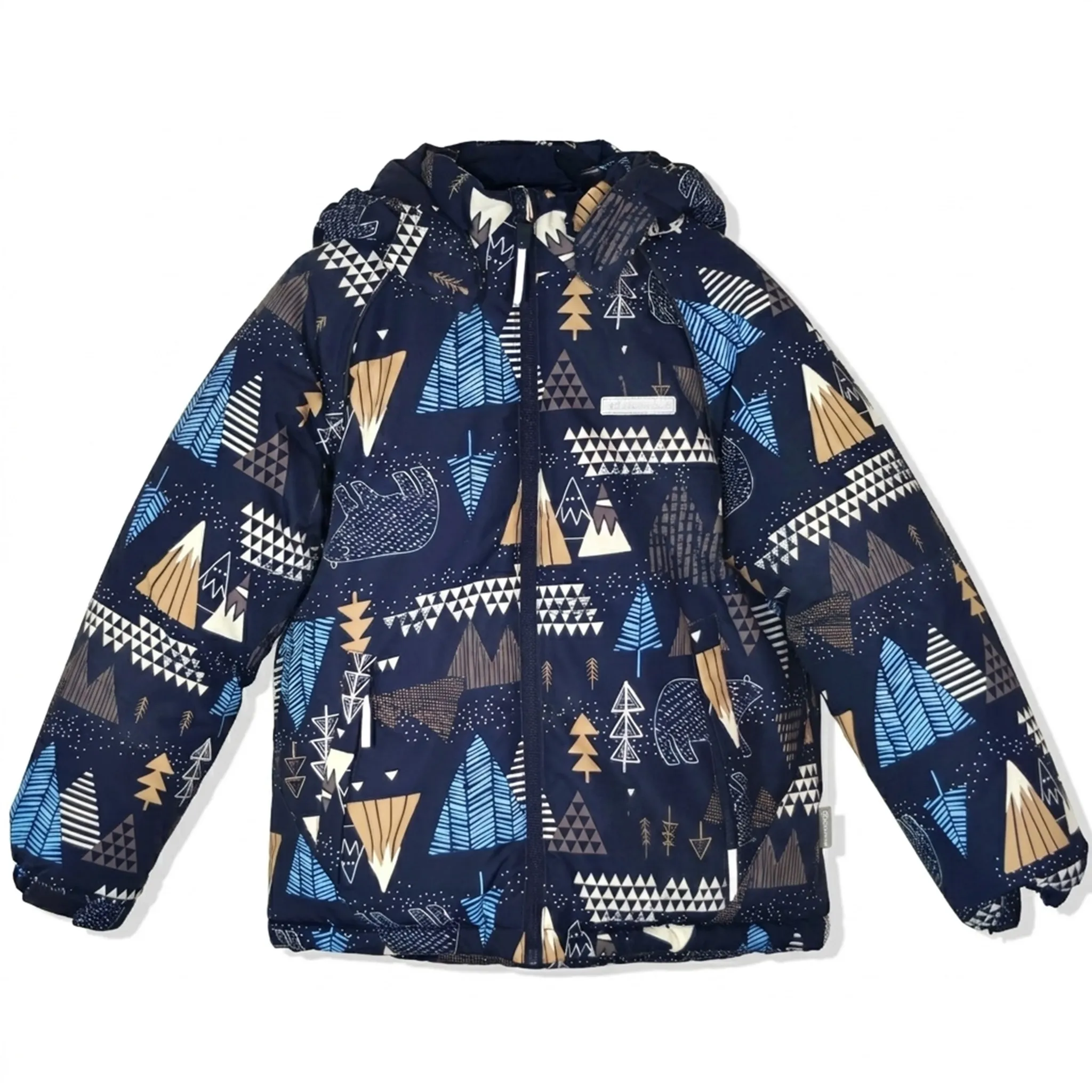 Children Polar Bear Print Waterproof Insulated Winter Ski Ja