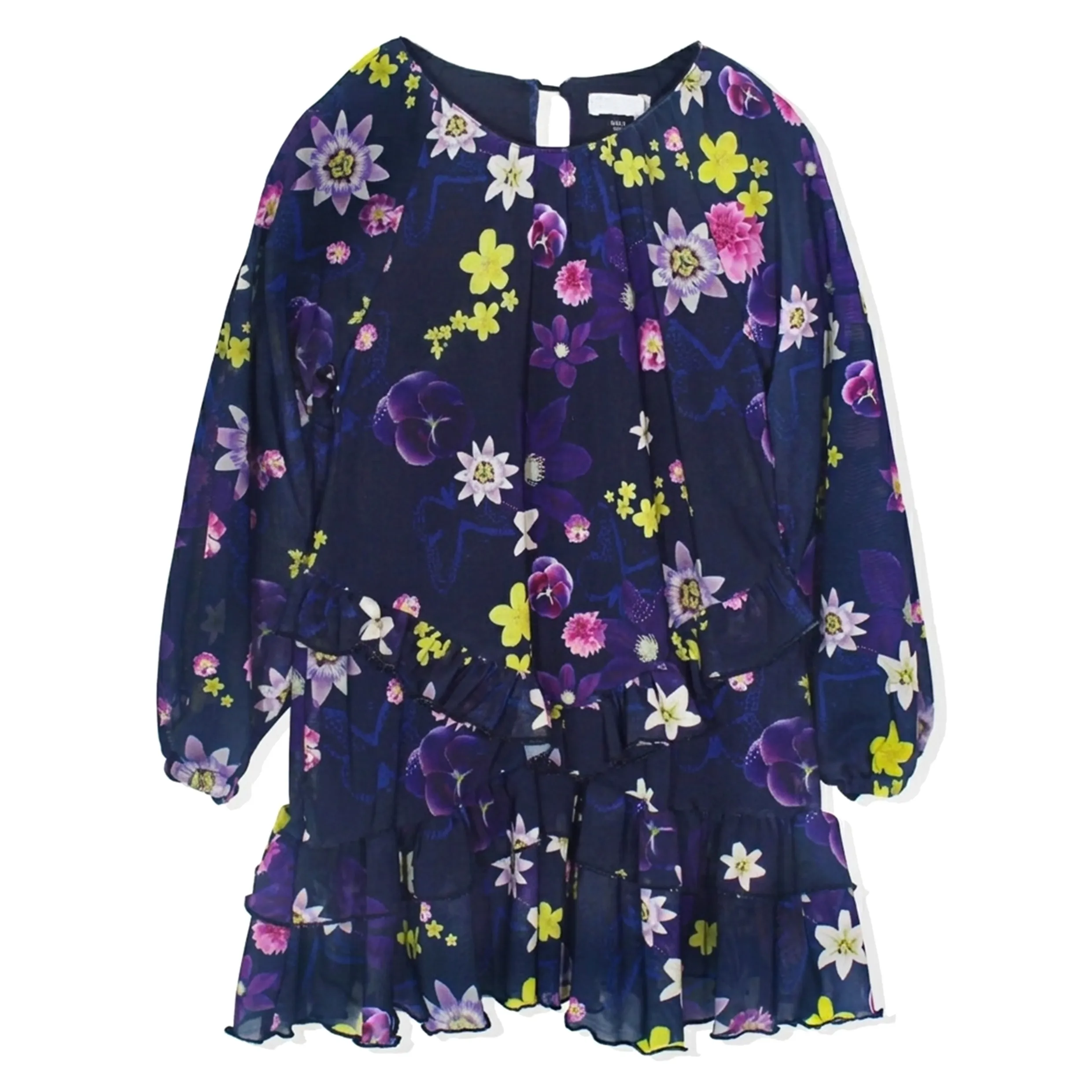 Girls Navy Blue Flor