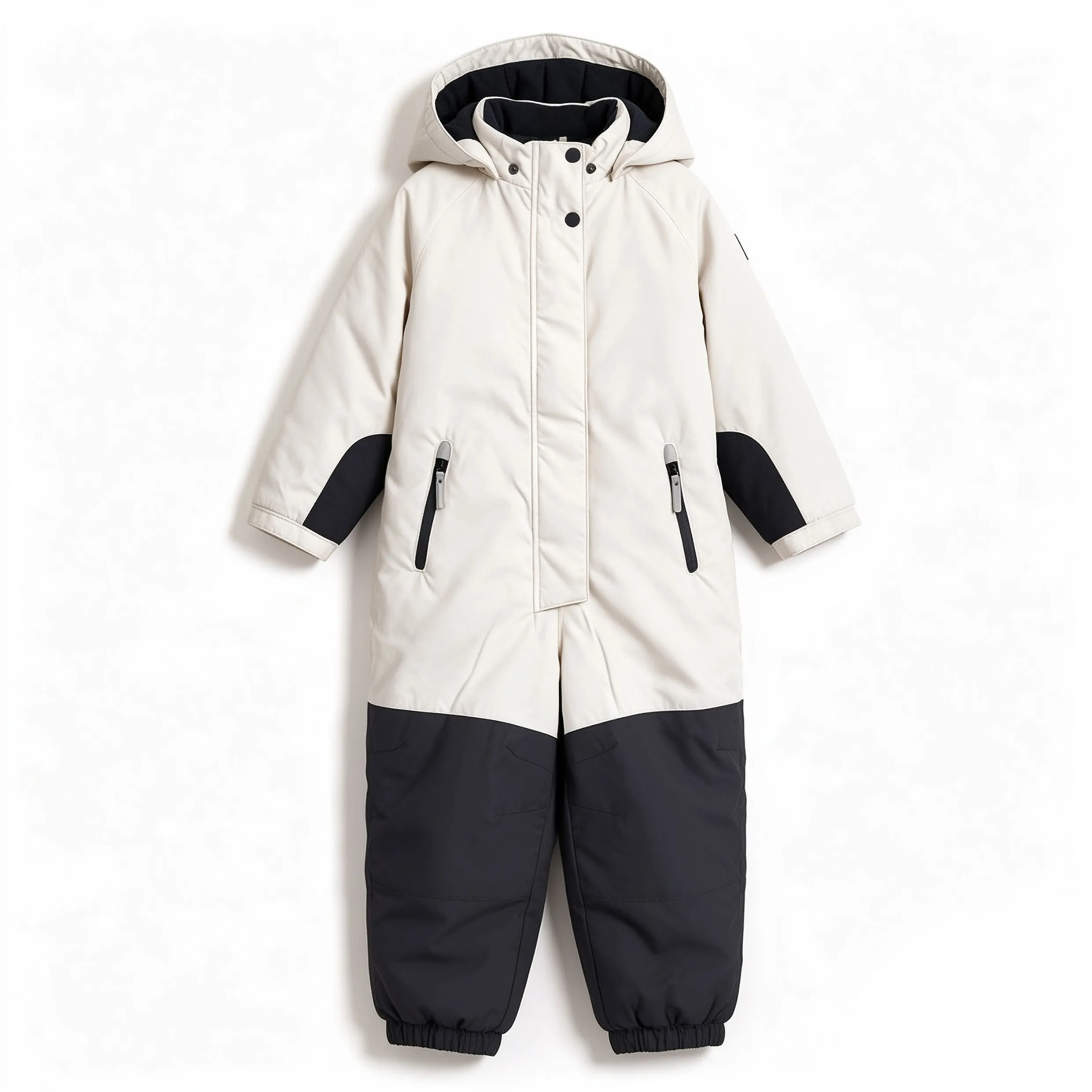 Toddler Hooded Color Block Waterproof Warm One Piece Winter 